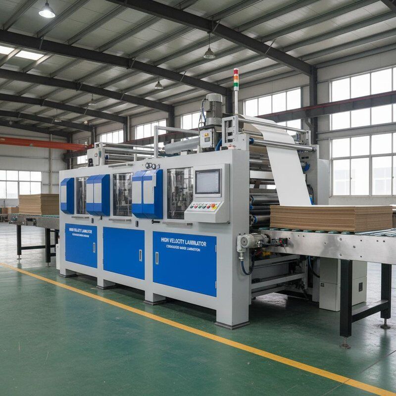 Υψηλής ταχύτητας λαμινατήρας Υψηλής ταχύτητας λαμινατήρα φλάουτ Χαρτοπετρώματος υλικού μεμβράνης Εξοπλισμός για διαδικασίες λαμιναρίσματος κυματοειδούς χαρτιού